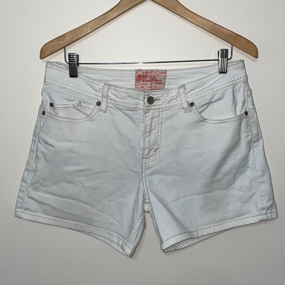 Levi’s Strauss Signature White Denim Shorts